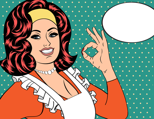 Comics beautiful woman with speech bubbles vector 01 woman speech comics bubbles beautiful   