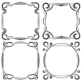 Set of simple hand drawn frame vectors 09 simple hand frame drawn   