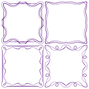 Set of simple hand drawn frame vectors 17 simple hand frame drawn   