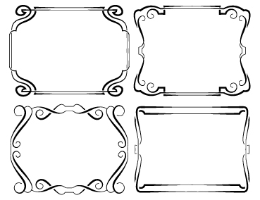 Set of simple hand drawn frame vectors 07 simple hand frame drawn   