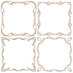 Set of simple hand drawn frame vectors 16 simple hand frame drawn   