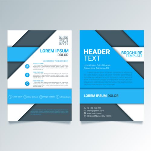 Blue styles flyer and brochure cover vector 01 styles flyer cover brochure blue   