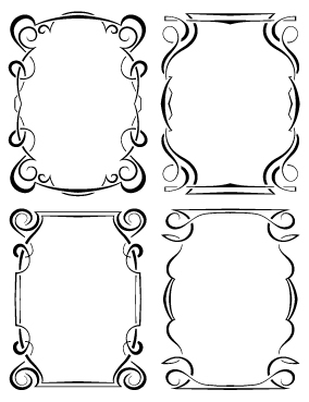 Set of simple hand drawn frame vectors 06 simple hand frame drawn   