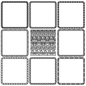 Set of simple hand drawn frame vectors 15 simple hand frame drawn   