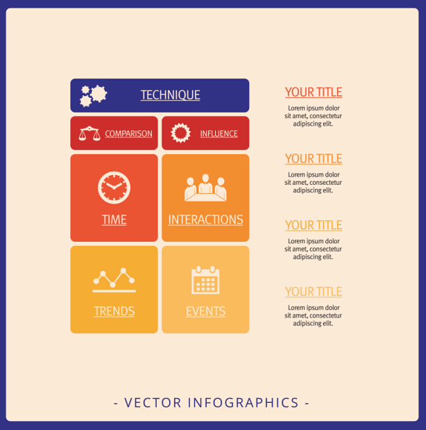 Infographics matrix template vectors 22 template matrix infographics   