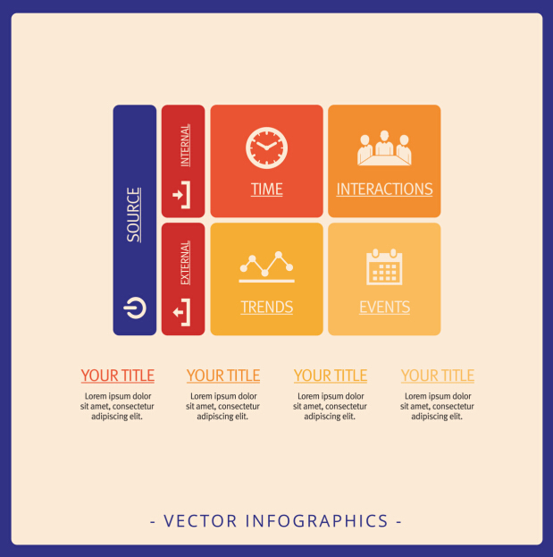 Infographics matrix template vectors 21 template matrix infographics   