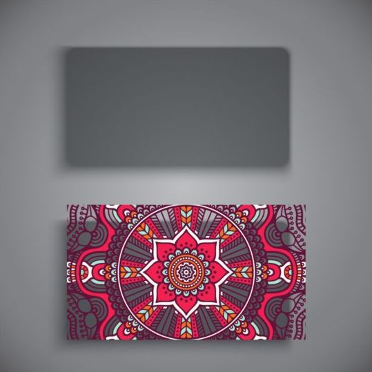 Business card with ethnic pattern vector set 05 pattern ethnic card business   