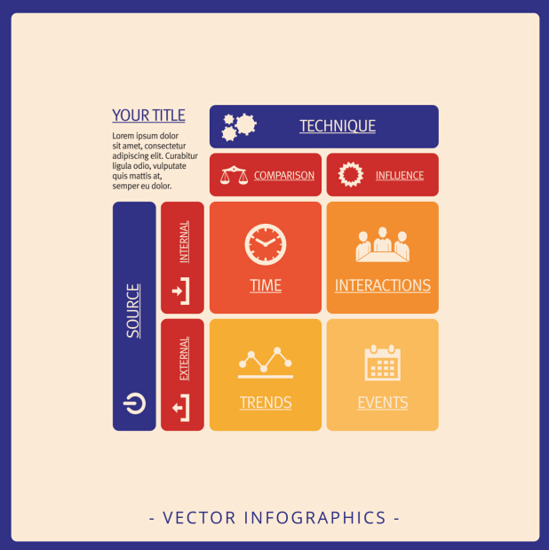 Infographics matrix template vectors 20 template matrix infographics   