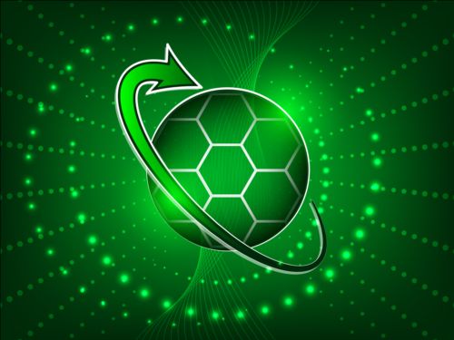 Green styles soccer background vector 07 styles Soccer green background   