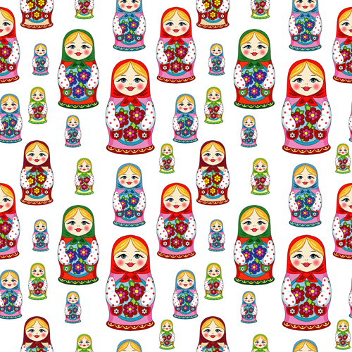 Pattern russian doll seamless vector seamless russian pattern Doll   