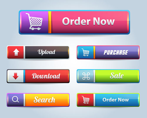 Vector buttons picture web design material 04 web design picture buttons   