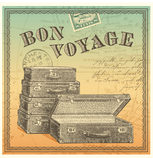 Retro travel background art vector 03 travel Retro font background   