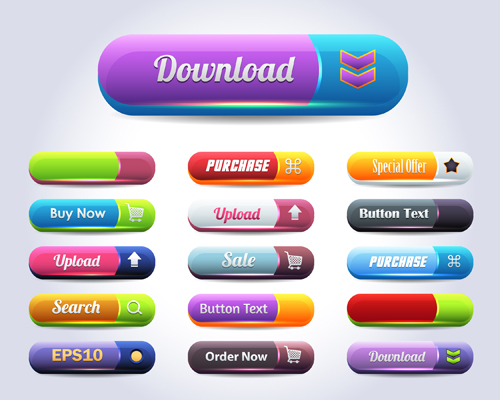Vector buttons picture web design material 03 web design picture design material buttons   