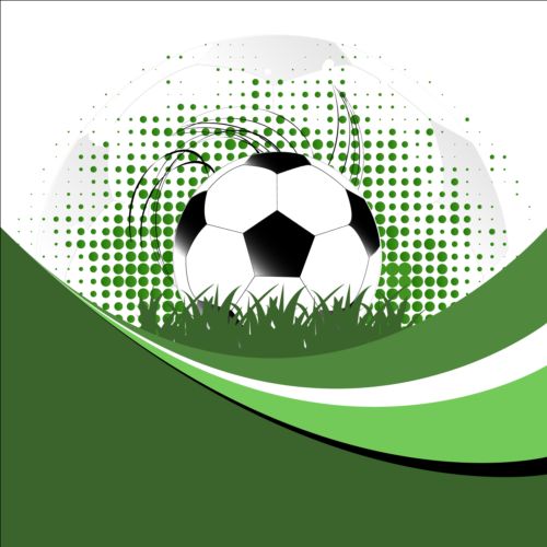 Green styles soccer background vector 02 styles Soccer green background   