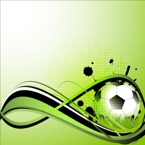 Green styles soccer background vector 01 styles Soccer green background   