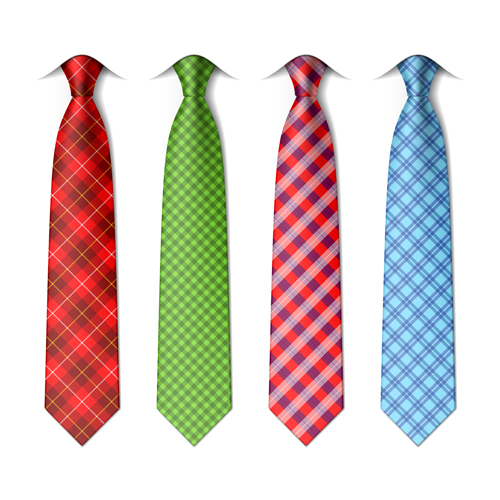 Man colored ties vector material set 01 ties man colored   