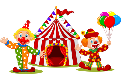 Clowns with circus vector clowns Circus   