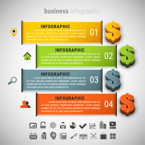 Business finance infographic vector 04 infographic finance business   