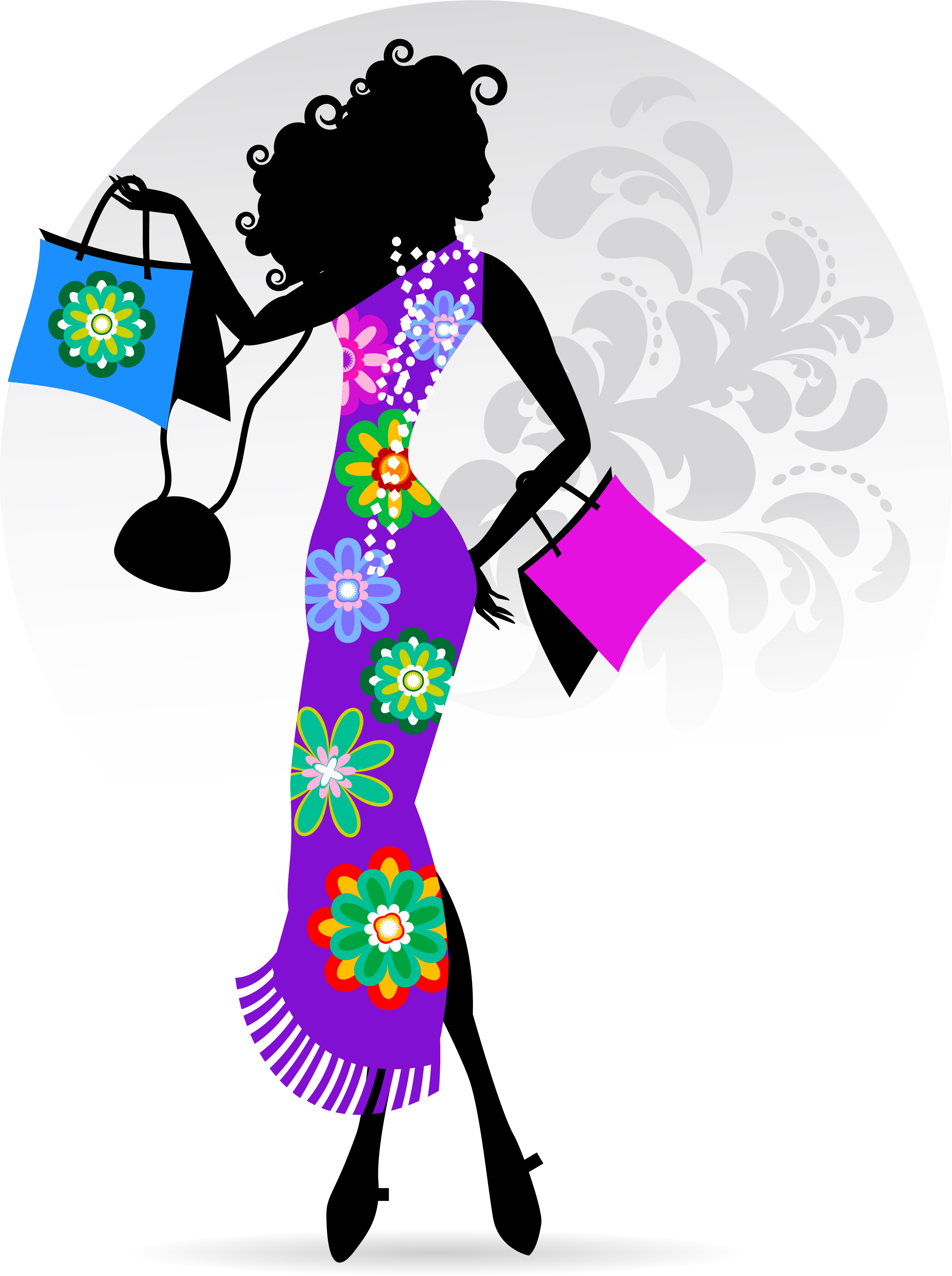 Fashion girl with shopping vectors 15 shopping girl fashion   