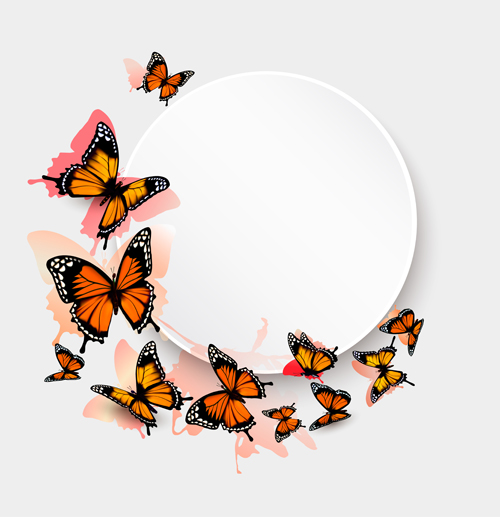 Butterflies art background vector graphics 03 butterflies background   