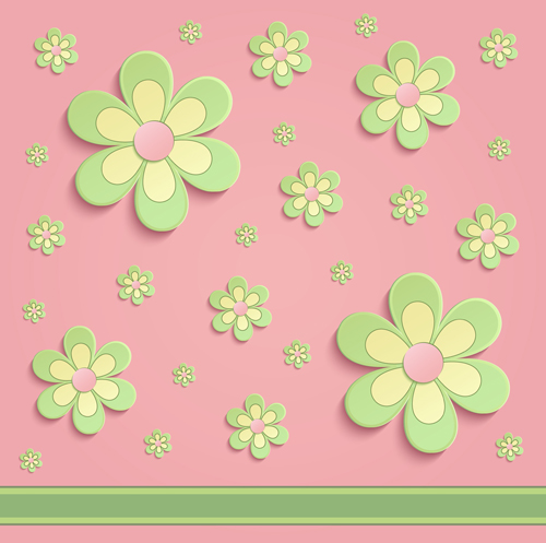 Spring paper flower background art vector 03 spring paper flower background   