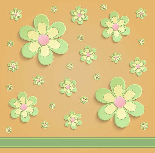 Spring paper flower background art vector 02 spring paper flower background   