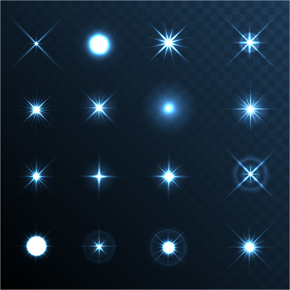 Shiny light effect stars vector material 01 shiny light effect effect   