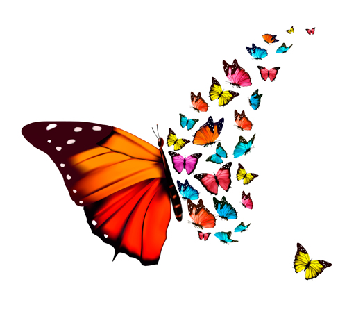 Butterflies art background vector graphics 01 butterflies background   