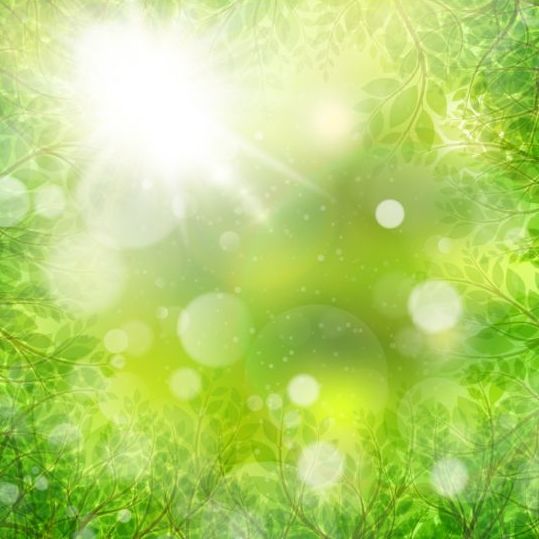 Summer green leaves with sunlight background vector 10 sunlight summer leaves green background   