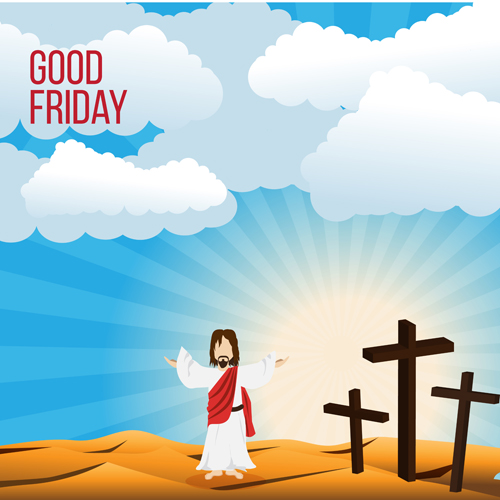 Vector good friday background design 06 good friday background   