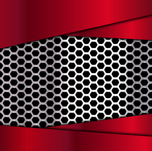 Metallic with red background vector 04 metallic background   