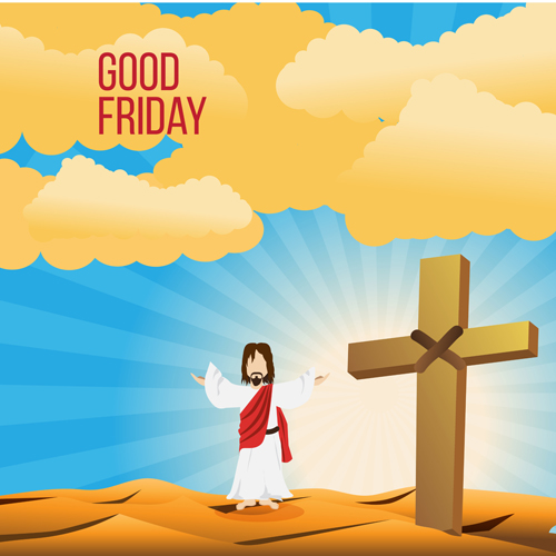 Vector good friday background design 04 good friday background   