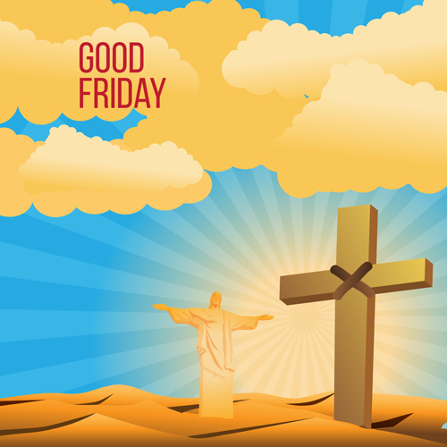 Vector good friday background design 03 good friday background   