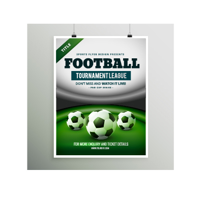 Creative soccer poster design set vector 12 Soccer poster creative   