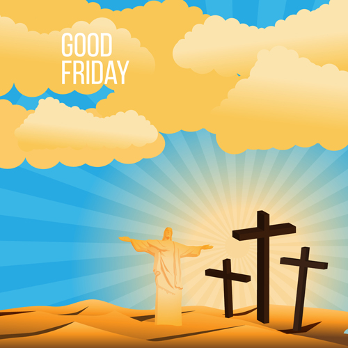 Vector good friday background design 02 good friday background   