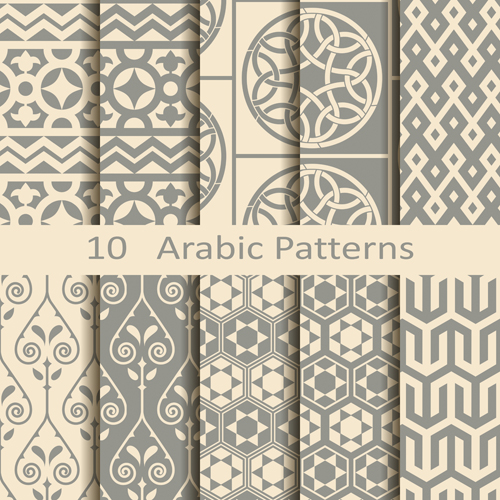 Vector arabic style seamless patterns 02 seamless patterns arabic   