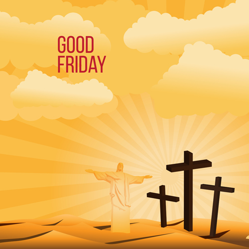 Vector good friday background design 01 good friday background   