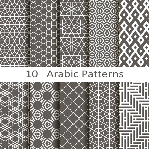 Vector arabic style seamless patterns 01 seamless patterns arabic   