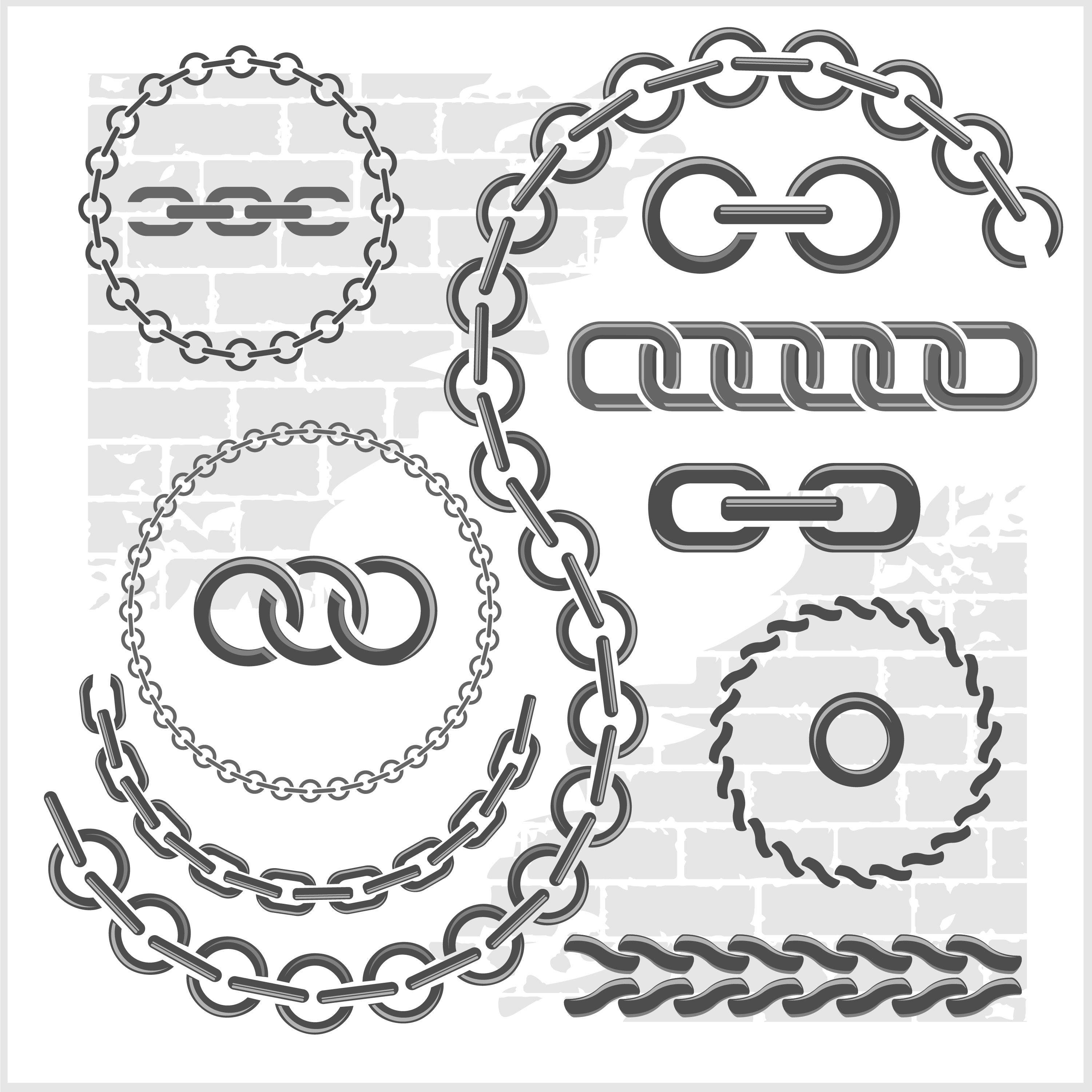 Metal chains vector design 01 metal design chains   