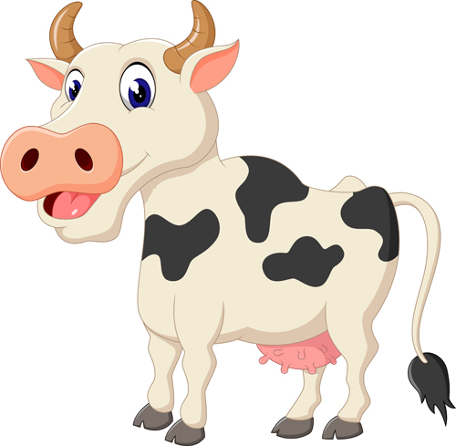 Cartoon baby cow vector illustration 01 illustration cow cartoon baby   