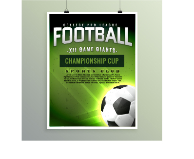 Creative soccer poster design set vector 06 Soccer poster creative   