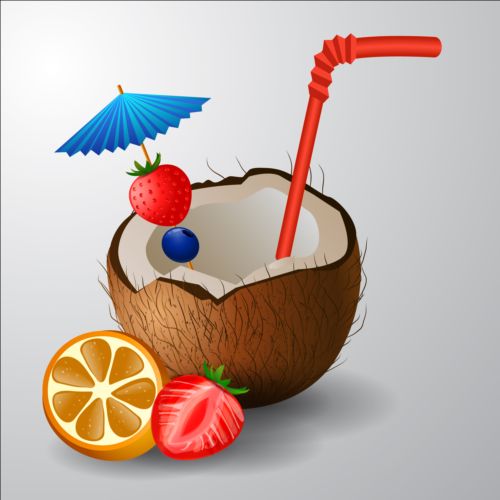 Coconut drink vector material 01 drink coconut   