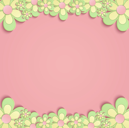 Cute paper flower with pink background vector pink paper flower cute background   