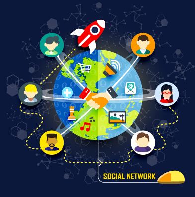 social network design elements vector 03 social network   