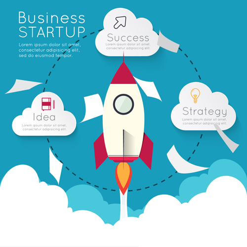 Business startup infographic vectors 02 startup infographic business   