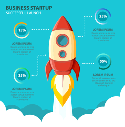Business startup infographic vectors 01 startup infographic business   