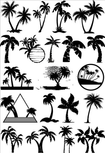 Palm tree silhouetter vector 01 tree silhouetter Palm   
