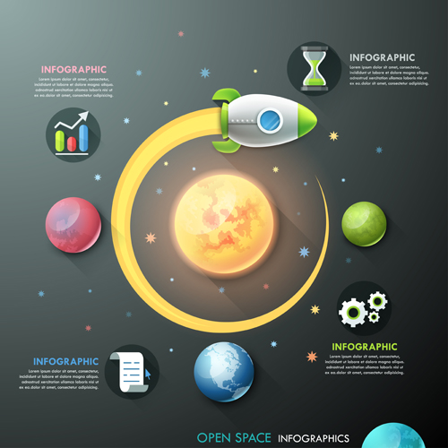 Open space infographic vector template 05 template space open infographic   
