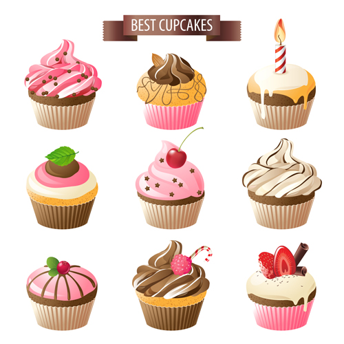 Best cupcakes icons material vector icons cupcake   