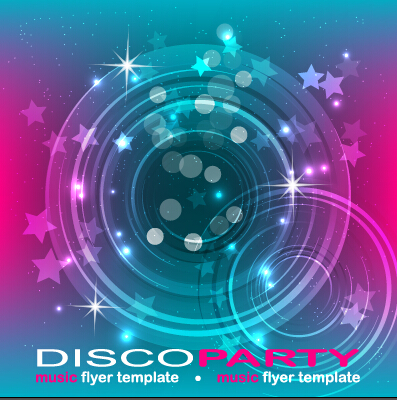 Music disco party flyer design vector material 08 party music material flyer disco   